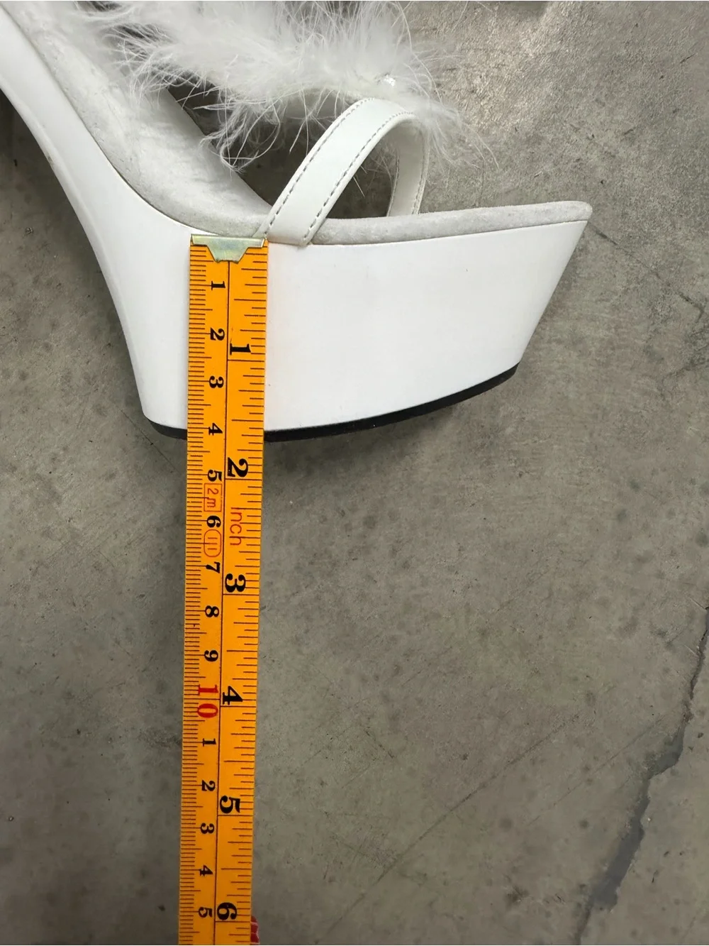 Women's Dance Platform White Stiletto Heels Size 7‎